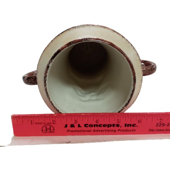 Blue Yellow Fruit Vase 11" Charleston Style Handcrafted Decor - Picture 11 of 12